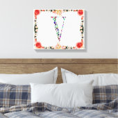 Letter V Monogramm Leinwanddruck (Insitu (Schlafzimmer))