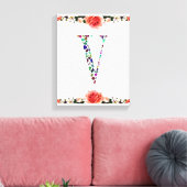 Letter V Monogramm Leinwanddruck (Insitu (Wohnzimmer))
