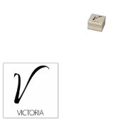 Letter V Monogramm Personalisierte Gummi-Briefmark Gummistempel (Stempel)
