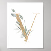 Letter V Monogramm Poster (Vorne)