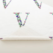 Letter V Monogramm Sherpadecke (3/4)