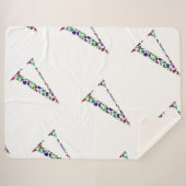 Letter V Monogramm Sherpadecke (Vorderseite (Horizontal))