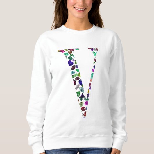Letter V Monogramm Sweatshirt (Vorderseite)