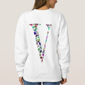 Letter V Monogramm Sweatshirt (Rückseite)