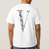 Letter V Monogramm T-Shirt (Rückseite)