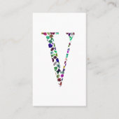 Letter V Monogramm Visitenkarte (Vorderseite)
