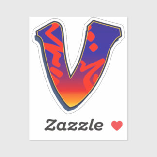 Letter V -  Night Sky Aufkleber