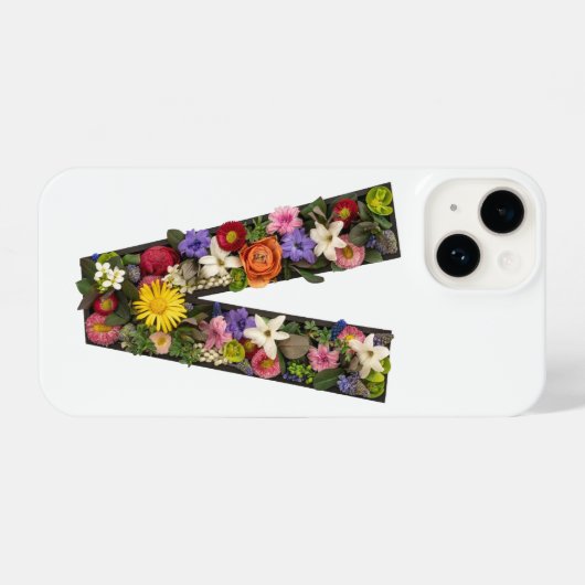 Letter V with Floral Wreath iPhone Case iPhone Hülle (Rückseite (Horizontal))