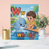 Letter W Alphabet Poster – W is for Whale (Hochzeit)
