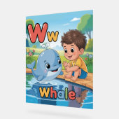 Letter W Alphabet Poster – W is for Whale (Winkel)
