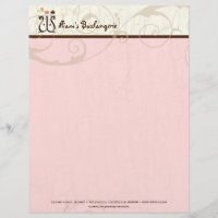 Letter W Cupcake Business Letterhead