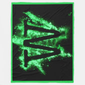 Letter W Green Hauptstadt Alphabet Fleecedecke (Vorderseite)