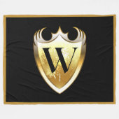 Letter W Hauptstadt Alphabet Fleecedecke (Vorderseite (Horizontal))