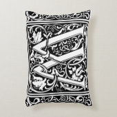 Letter W Mittelalterliche Monogram Art Nouveau Dekokissen (Vorderseite(Vertikal))