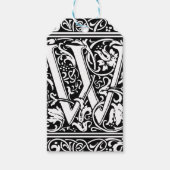 Letter W Mittelalterliche Monogram Art Nouveau Geschenkanhänger (Vorderseite)