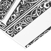 Letter W Mittelalterliche Monogram Art Nouveau Kurzer Tischläufer (Ecke)