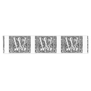Letter W Mittelalterliche Monogram Art Nouveau Kurzer Tischläufer