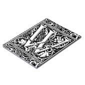 Letter W Mittelalterliche Monogram Art Nouveau Notizblock (Linke Seite)