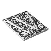 Letter W Mittelalterliche Monogram Art Nouveau Notizblock (angewinkelt)