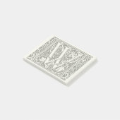 Letter W Mittelalterliche Monogram Art Nouveau Post-it Klebezettel (angewinkelt)