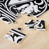 Letter W Mittelalterliche Monogram Art Nouveau Puzzle (Seite)