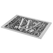 Letter W Mittelalterliche Monogram Art Nouveau Schneidebrett (Ecke)