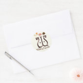 Letter W Monogram Cupcake Logo Business-Aufkleber Runder Aufkleber (Umschlag)