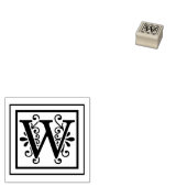 Letter W Monogram Gummistempel (Stempel)