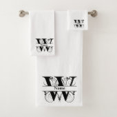 Letter W Monogram Initial Bath Gift Set (Insitu)