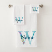 Letter W Monogram Initial Bath Gift Set (Insitu)