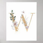 Letter W Monogram Poster (Vorne)