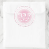 Letter W Monogram Round Stickers (Tasche)