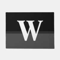 Letter W Monogramm Schwarz