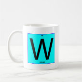 Letter W Periodensystem Kaffeetasse (Links)
