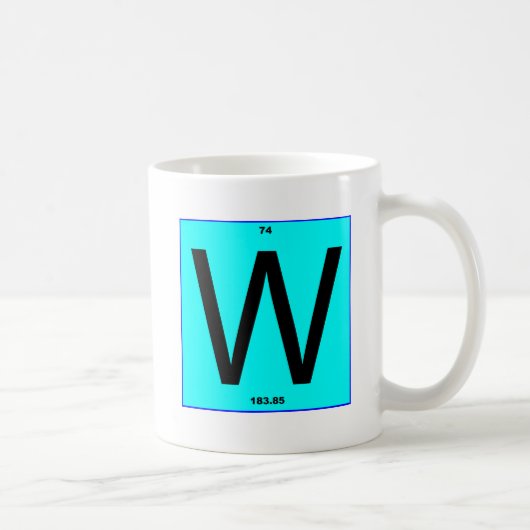 Letter W Periodensystem Kaffeetasse (Rechts)