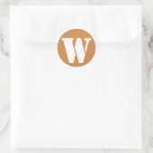 Letter W Peru Gold Stencil Alphabet von Janz Runder Aufkleber (Tasche)