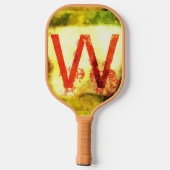 Letter W Pickleball Paddle (Rückseite)