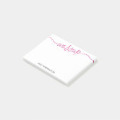 Letter Wassup Custom Post-it® Notes (Fuchsia) Post-it Klebezettel (angewinkelt)