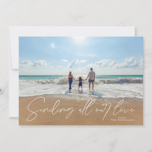 Letter White Overlay Senden Liebe Foto Valentine Feiertagskarte
