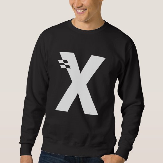 Letter X Alphabet Initial Monogram Sweatshirt (Vorderseite)