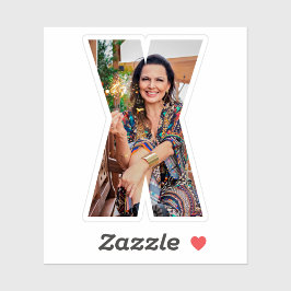 Letter X Alphabet & Photo Custom-Cut Vinyl Sticker