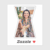 Letter X Alphabet & Photo Custom-Cut Vinyl Sticker (Blatt)