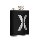 LETTER X BAR CODE Erstes erstes Barcode-Muster Flachmann (Rechts)