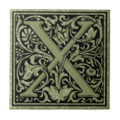 Letter X First Letter Monogram Fliese (Vorderseite)