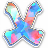 Letter X_ Graffiti Alphabet Letters Aufkleber (Vorderseite)