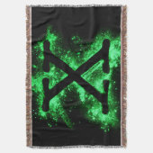 Letter X Green Hauptstadt Alphabet Decke (Vorderseite Vertikal)