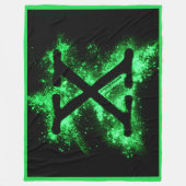 Letter X Green Hauptstadt Alphabet Fleecedecke (Vorderseite)