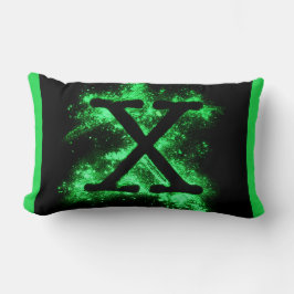 Letter X Green Hauptstadt Alphabet Lendenkissen
