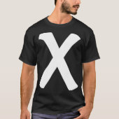 Letter X Hauptstadt Alphabet Monogram Initial Hall T-Shirt (Vorderseite)