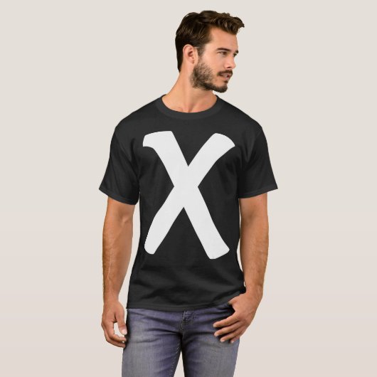 Letter X Hauptstadt Alphabet Monogram Initial Hall T-Shirt (Vorne ganz)